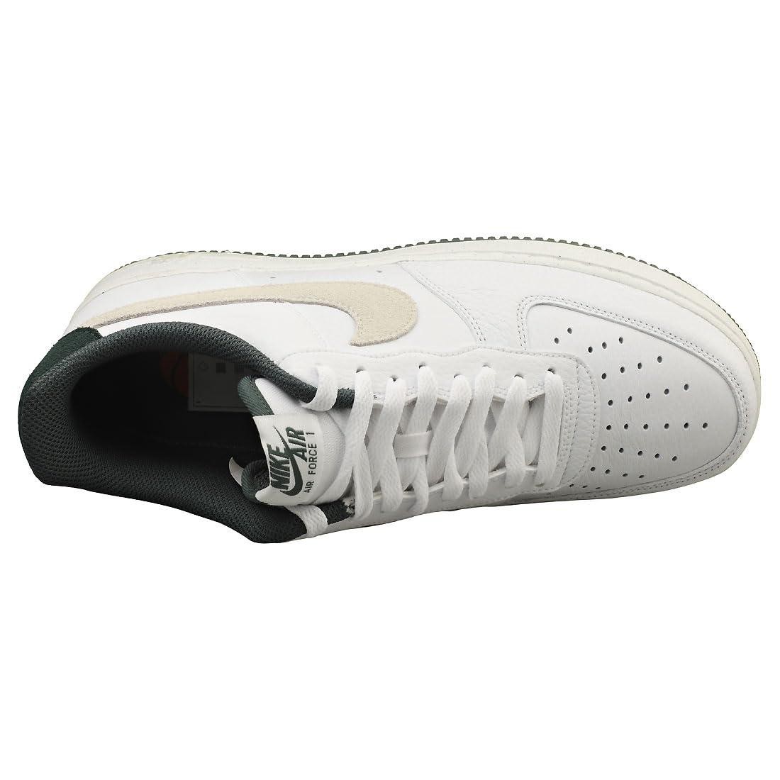 Nike Mens’ Air Force-1 ’07 LV8 Sneakers – White/Sea Glass/Vintage Green
