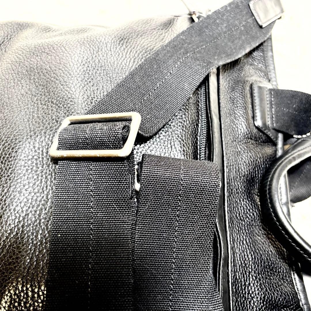 COACH Camden Pebbled Leather 2Way Tote Briefcase A4 Large Black F70926 Authentic