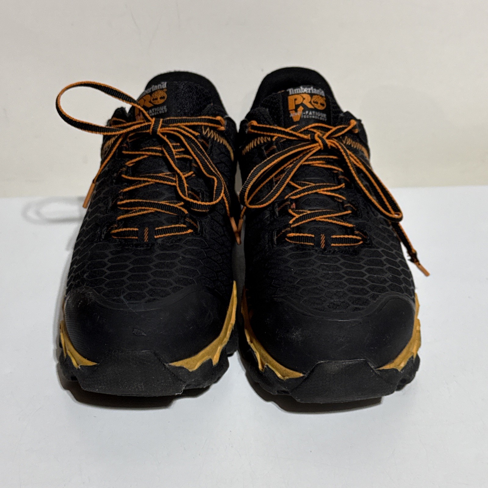 TIMBERLAND PRO Anti Fatigue Men’s 9 Work Shoes Alloy Toe A1B6S Black & Orange