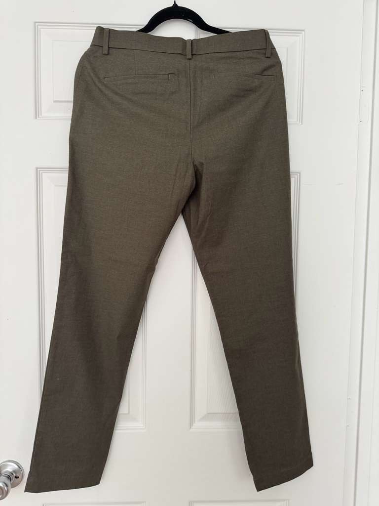 Banana Republic Pants Men’s 31×30 Olive Green SlimFit Core Temp Chino Flat Front
