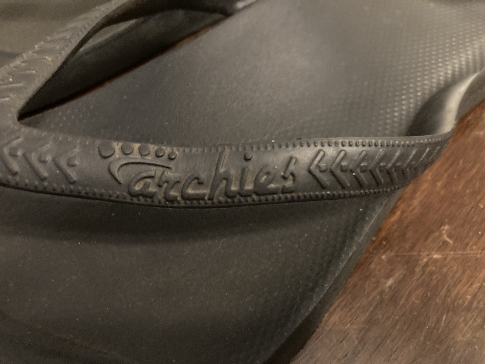 Black Archies Arch Support Flip Flops Mens 9 Womens 10 EUR 42.5 Gently Worn