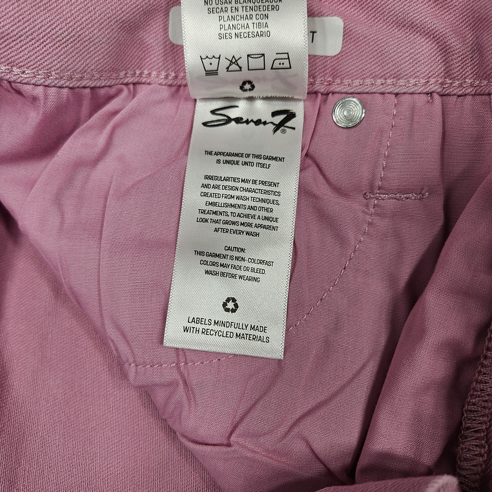 Seven7 Shorts Women’s Size 12 Fray Hem High Rise Denim Pastel Lavendar Zip