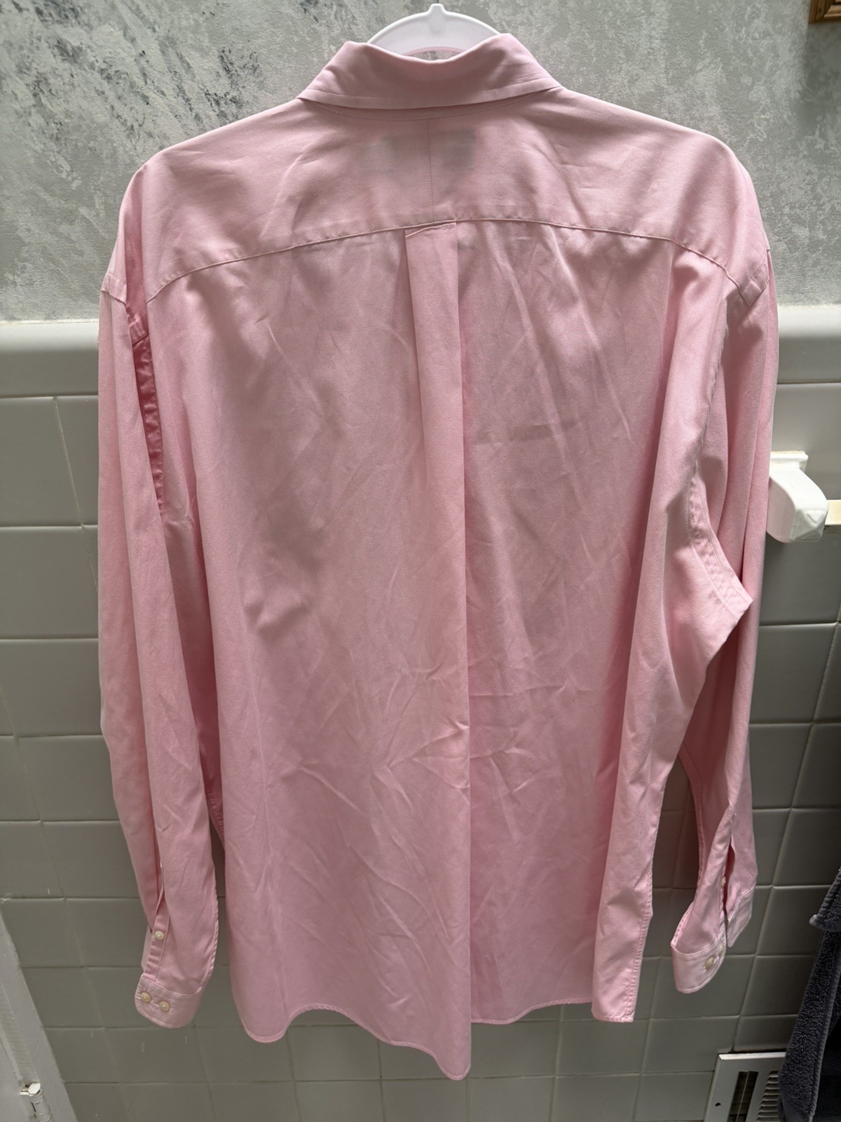 Ralph Lauren Pink Oxford Classic Fit Dress Shirt Flesh Pony Size 18” 36/37 Tall