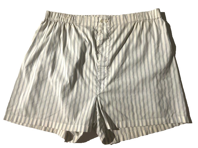Vintage GRIGIO PERLA Men Fine Cotton Stripe Boxer Shorts Short sz L Eur 5 Italy