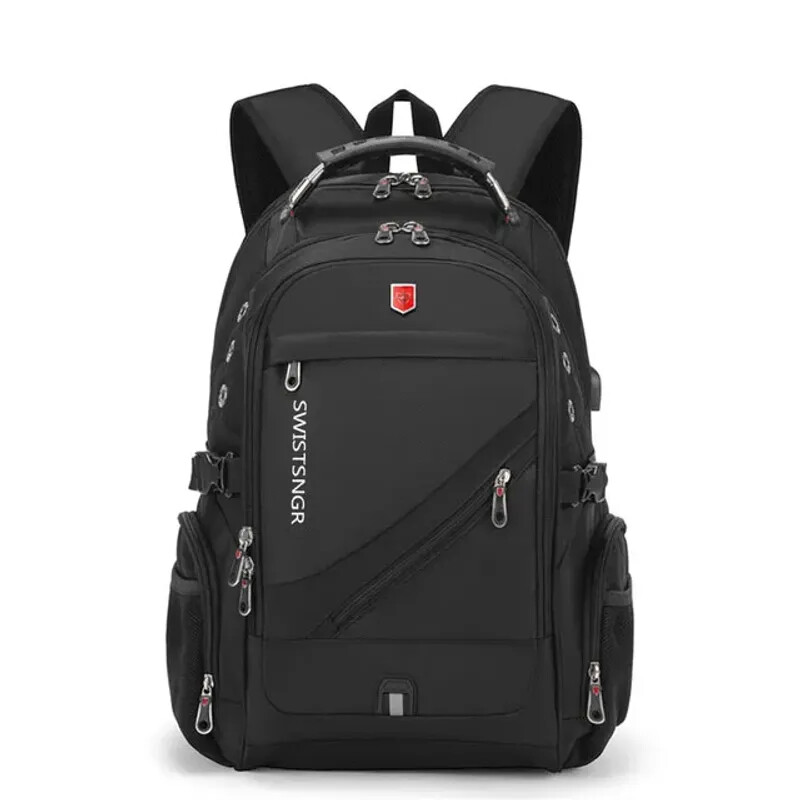 Waterproof 15.6/17.3 Inch Laptop Backpack Men USB Charging Swiss Backpack Travel