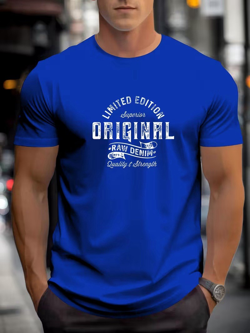 Men’s Blue “Limited Edition Original” Graphic T-Shirt XL Crew Neck Short Sleeve