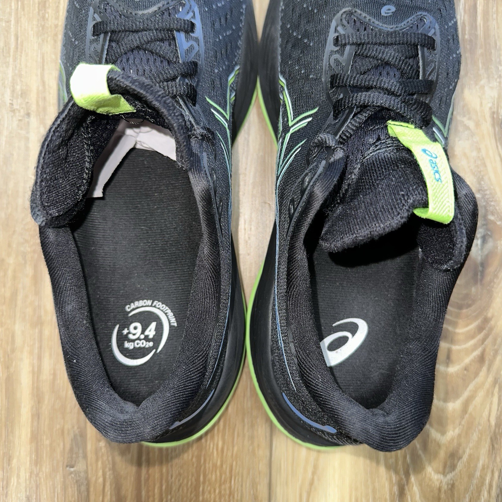 Asics Gel-Cumulus 26 Running Shoes 1011B792-001 Black Electric Lime, Size 9.5
