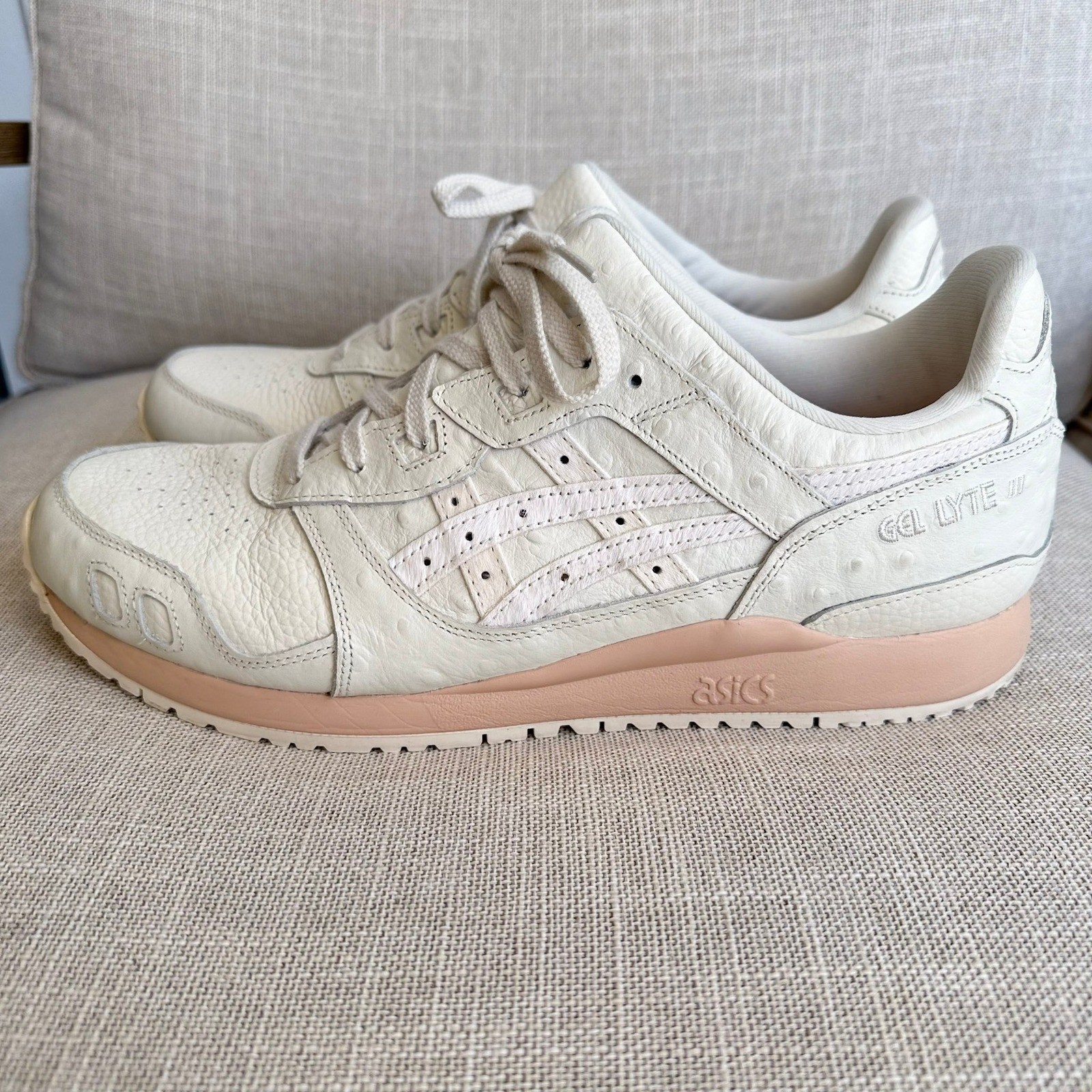 Asics Gel Lyte III OG Mythical Creatures Sneakers Size 12 US Mens Cream Bisque