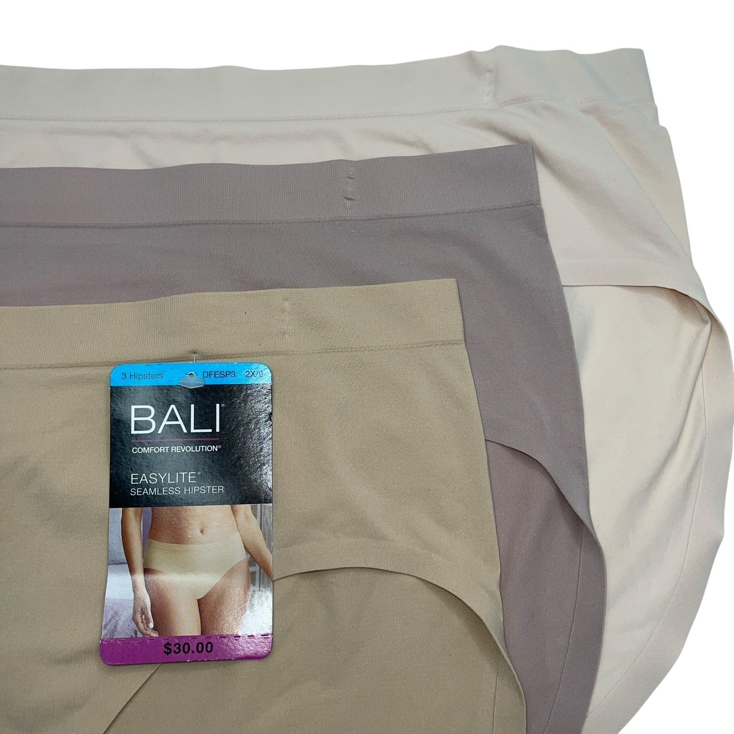 Bali Hipster Panties Easylite Seamless Smooth Comfort 3 Pair Underwear DFESP3