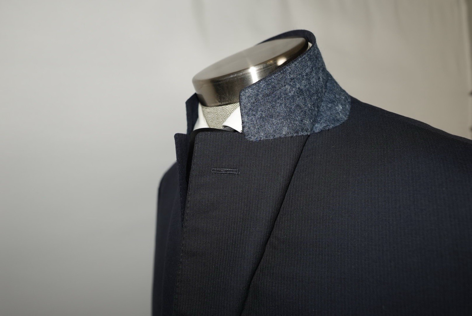 Canali Wool Medium 40R Blue Sport Coat Suit Jacket Blazer Trim 50R EU