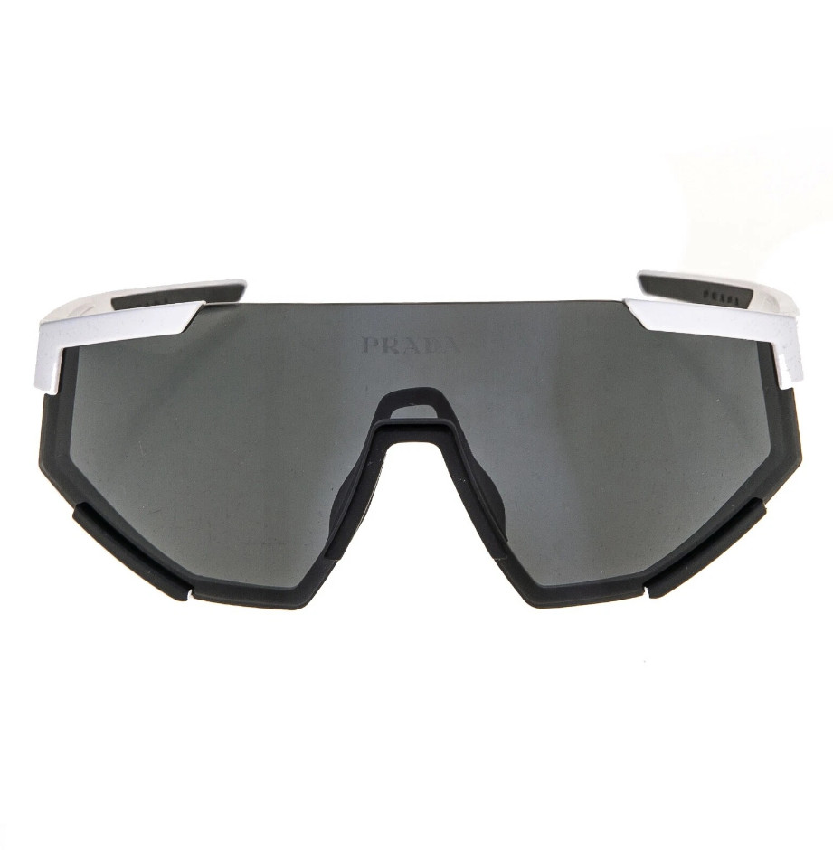 PRADA 04W Linea Rossa IMPAVID Sport Sunglasses White Pilot Wrap Unisex PS04WS