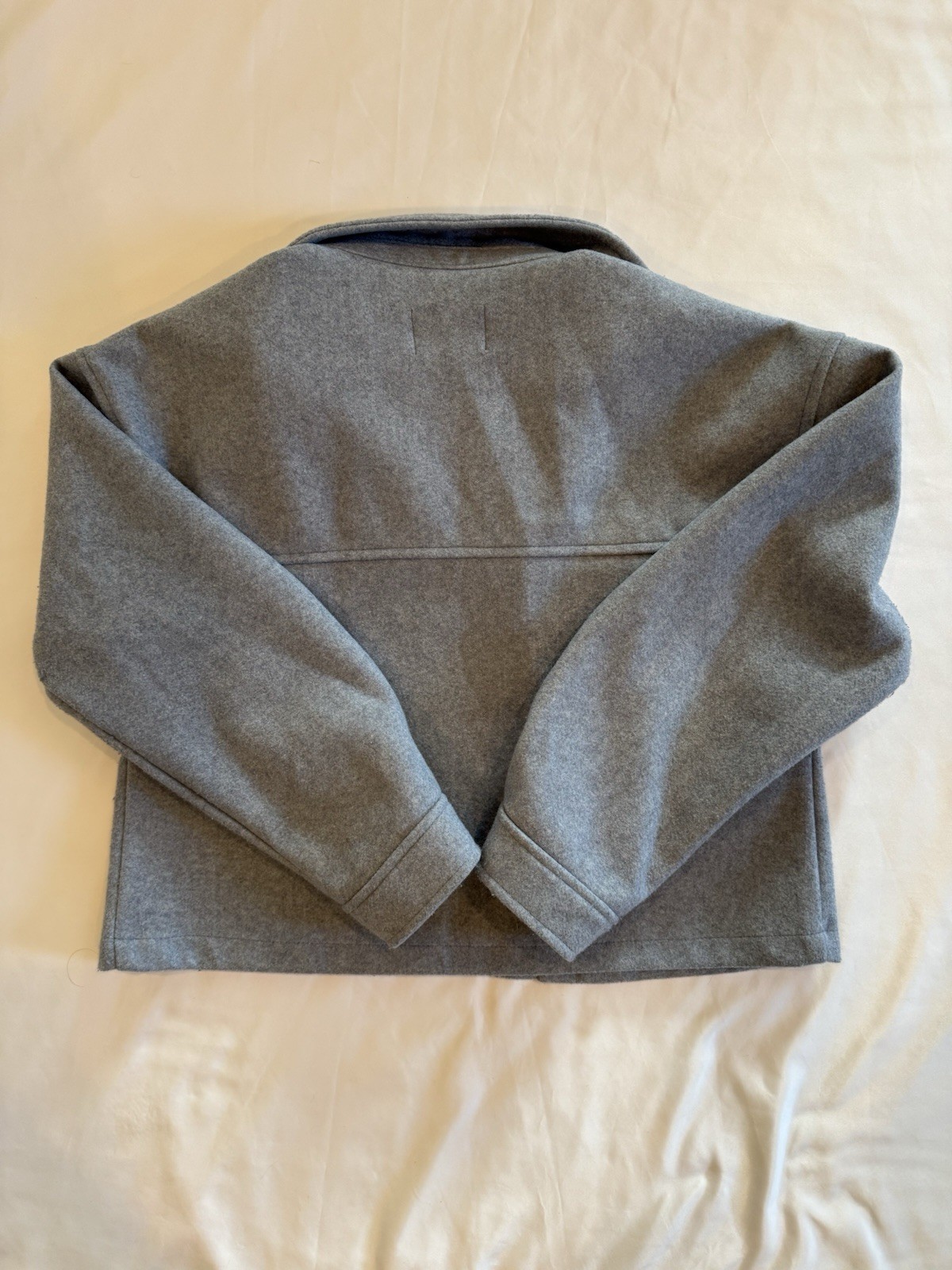 Love Tree Gray Collared Pocket Button-Front Shacket Jacket Women’s Size M Short