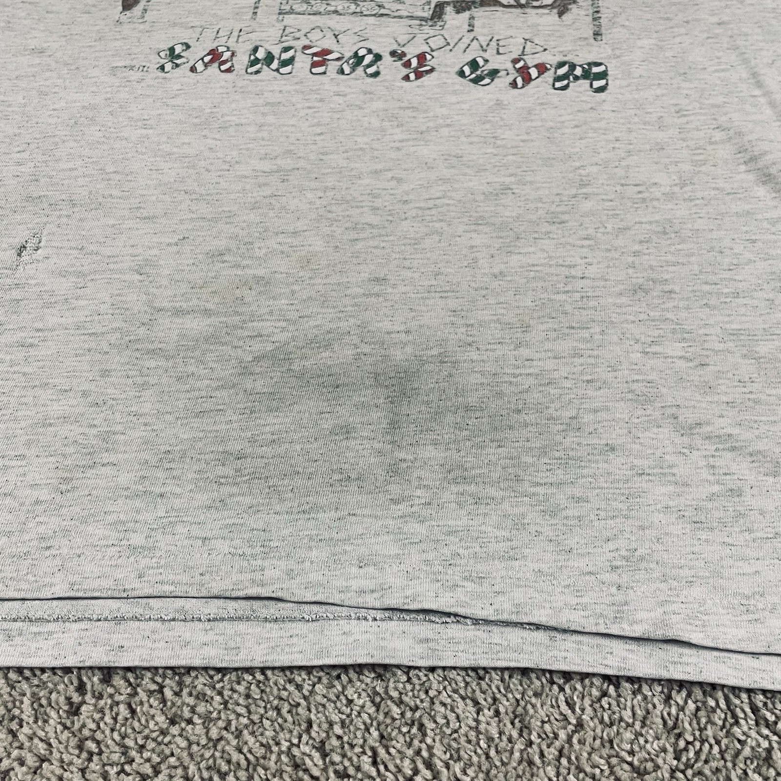 Vintage Weightlifting Shirt Mens 3XL Single Stitch Santas Gym Reindeer 90s E108