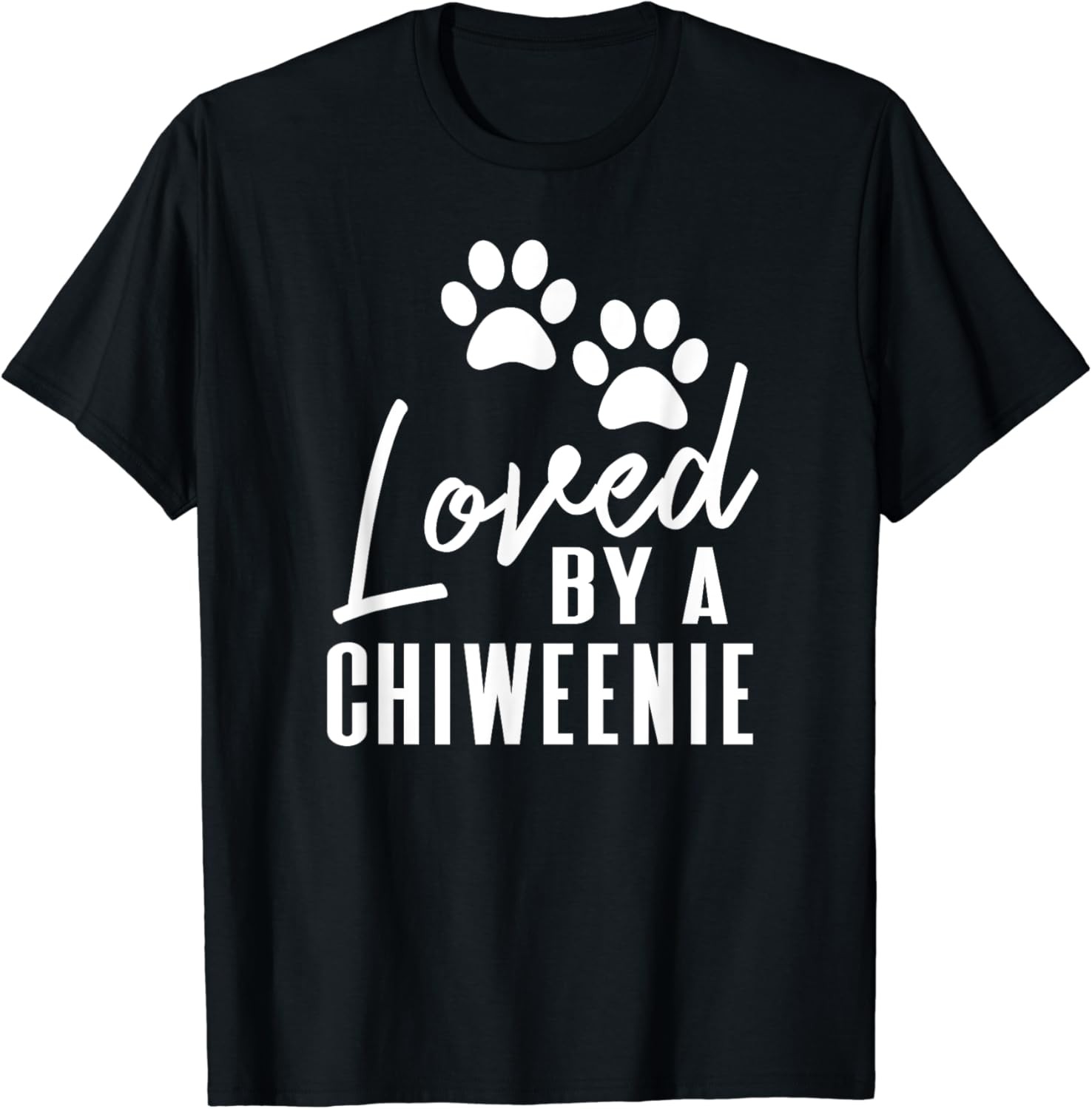 Loved By A Chiweenie Gift for Dog Mom or Dad T-Shirt