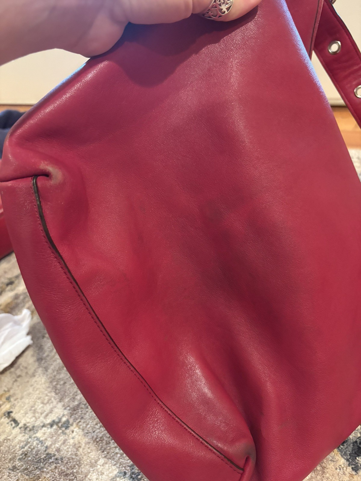 Coach Legacy Duffle 19889 Red Leather Crossbody Shoulder Bag Y2K