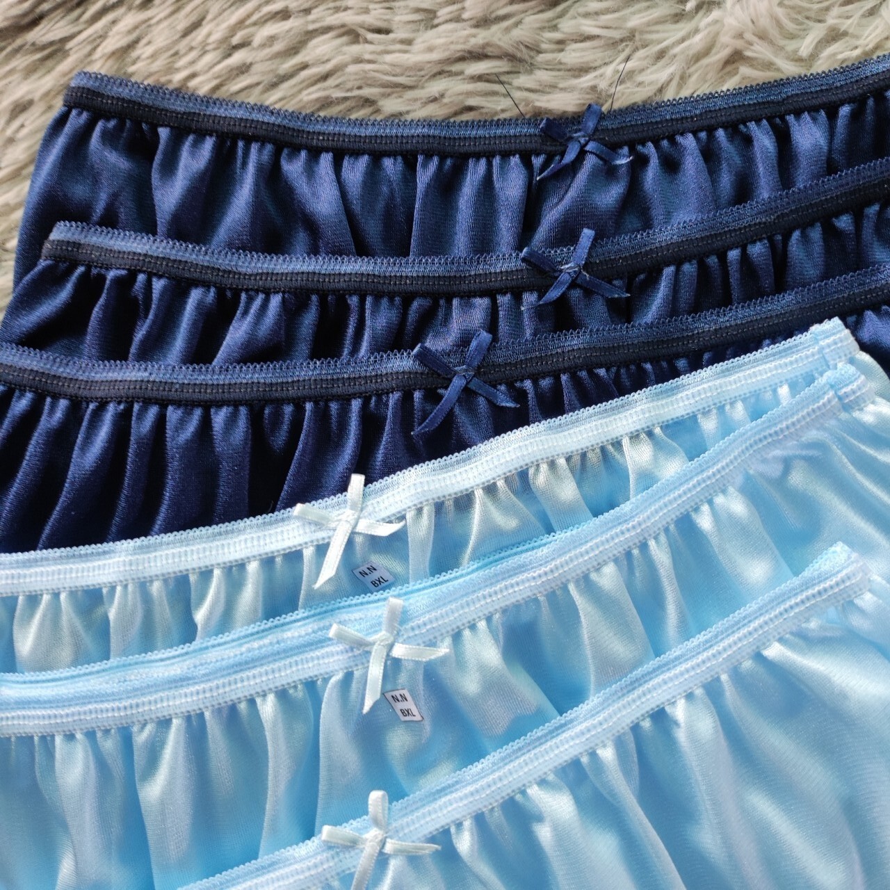 6 Bikini Panties Women Mens Underwear Briefs Nylon Silky Soft Hip 38″-42″ XL