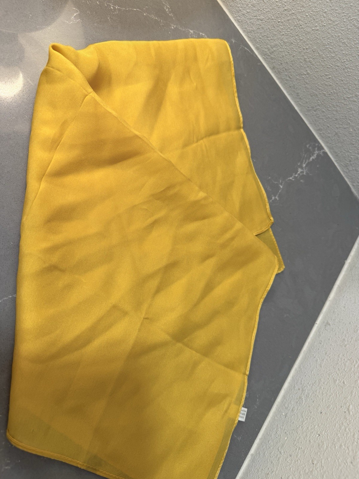 Set Of 2: Solid Color 100% Silk Square Scarves Yellow & Red – 53cm X 53cm
