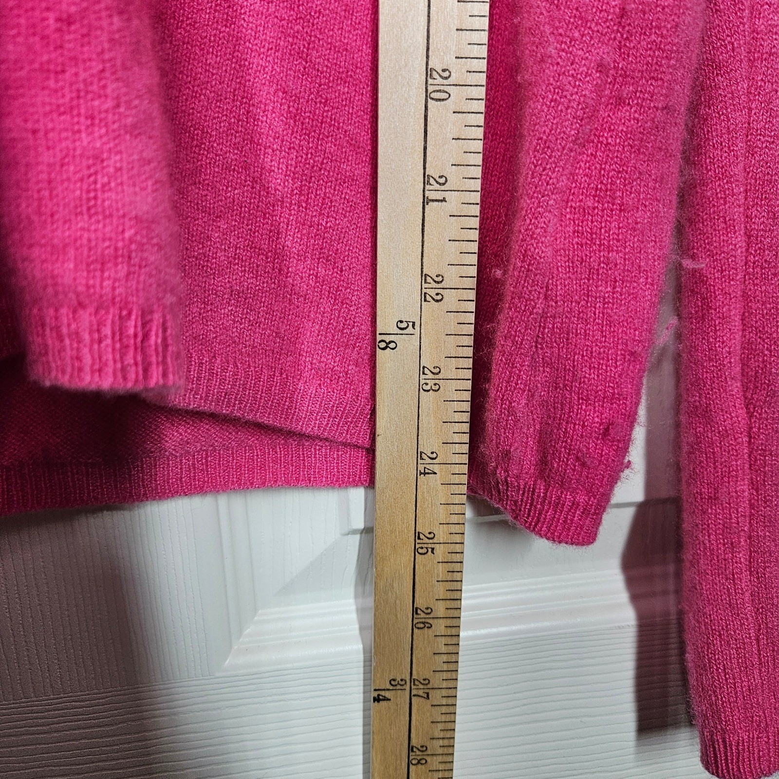 Charter Club Luxury 100% Cashmere Sweater Womens Large Pink V-Neck Soft Cozy