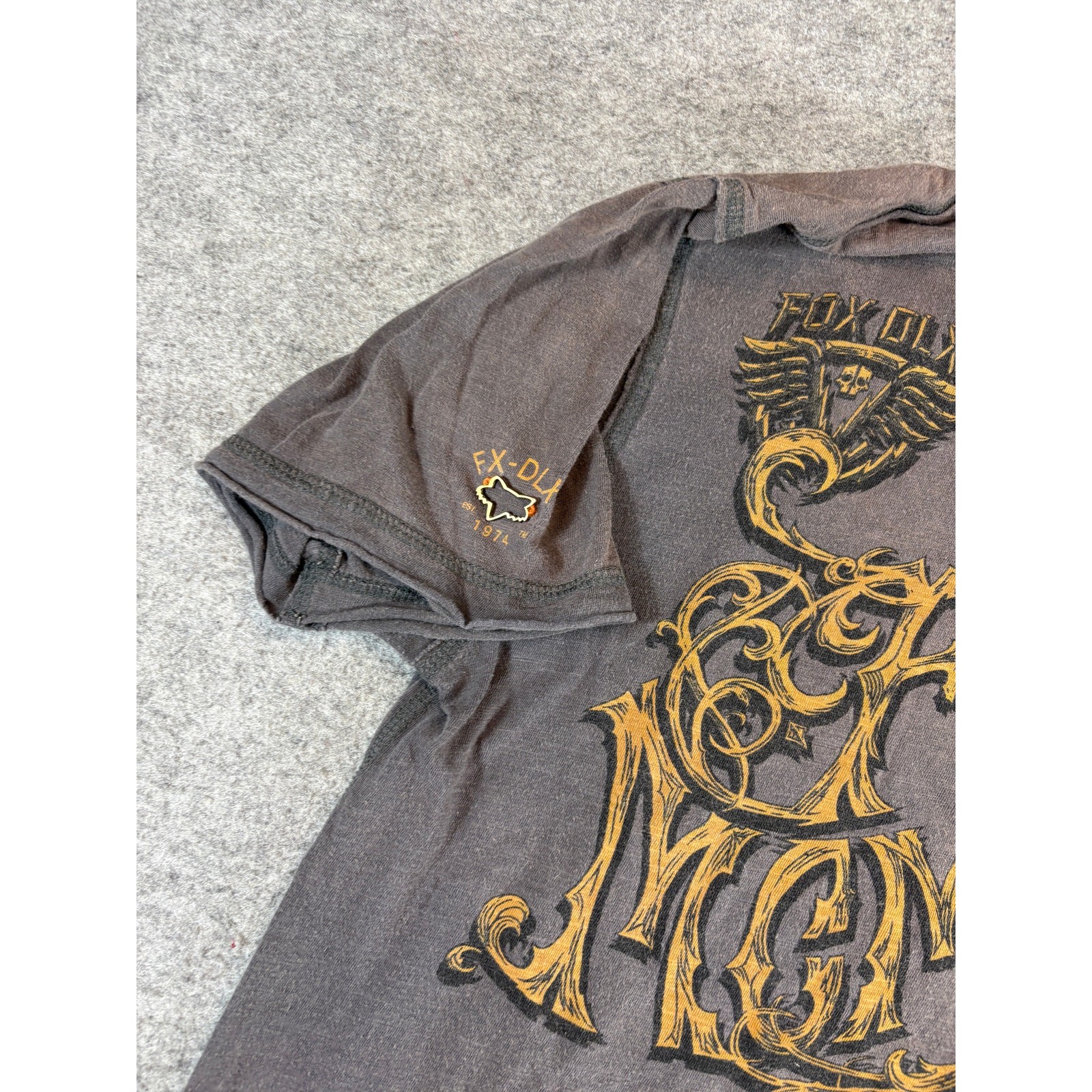 Fox Racing California 1974 Shirt Mens L Gray Biker Streetwear Grunge Retro Y2K