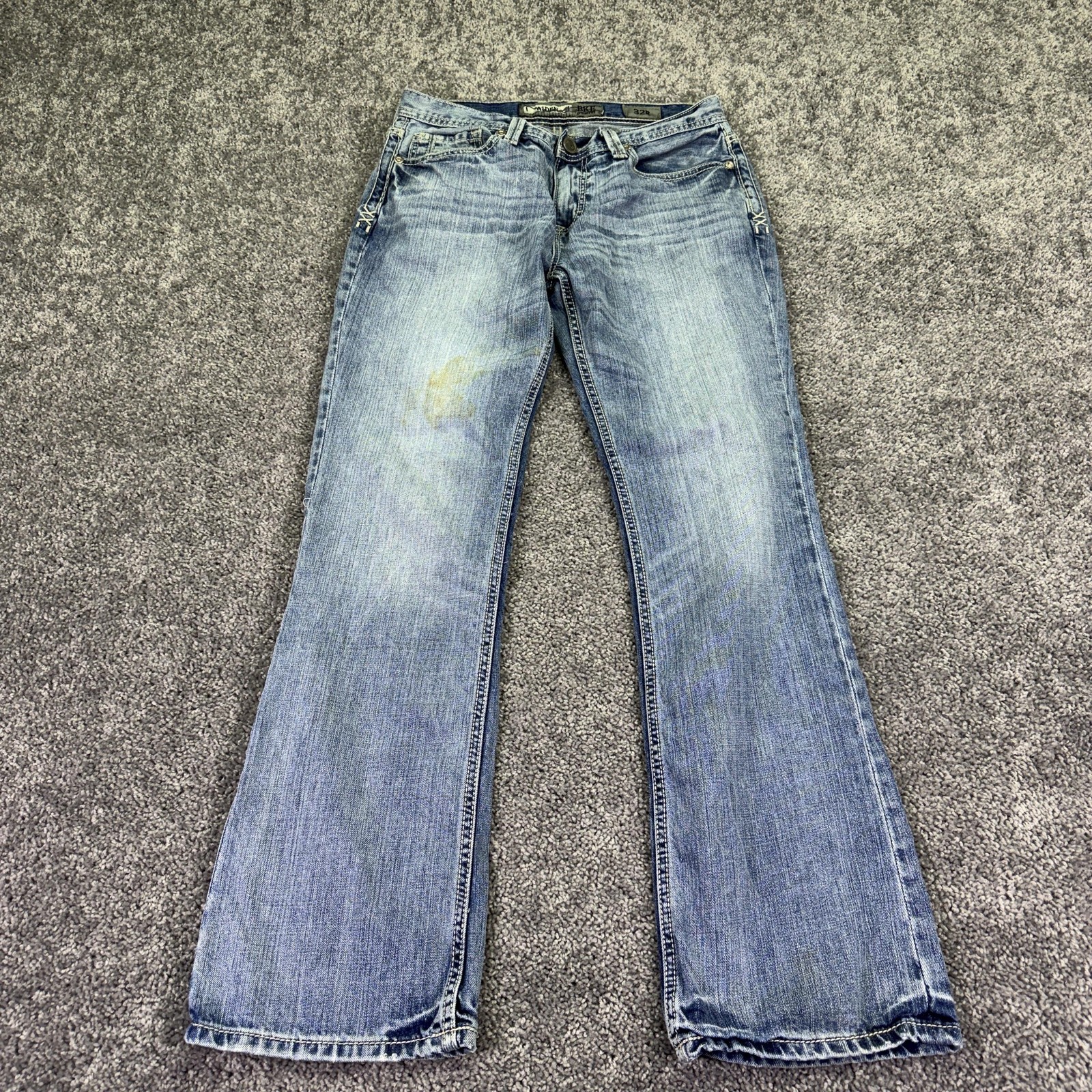 BKE Jeans Mens 32×31 Blue Aiden Relaxed Fit Bootcut Medium Wash Denim Work