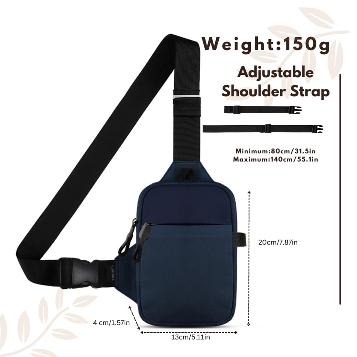 Mini Sling Bag for Men Women – Small Crossbody Bag Casual Phone Chest Bag for…