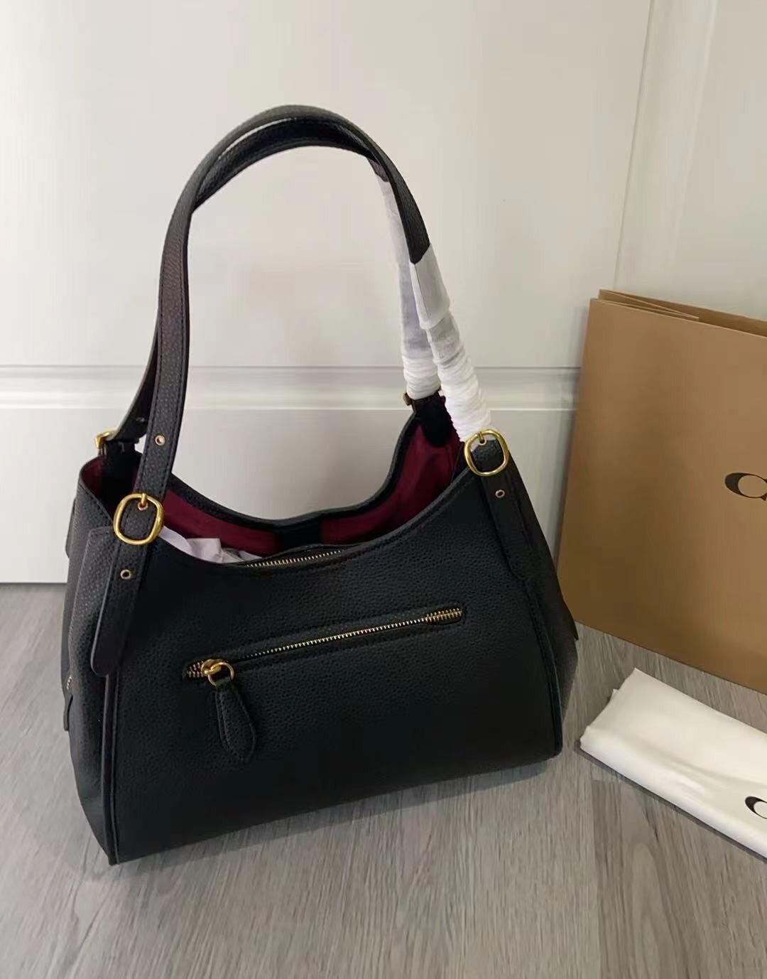 COACH Lori Shoulder Bag C4824 Black Women’s Bag Outlet NEW