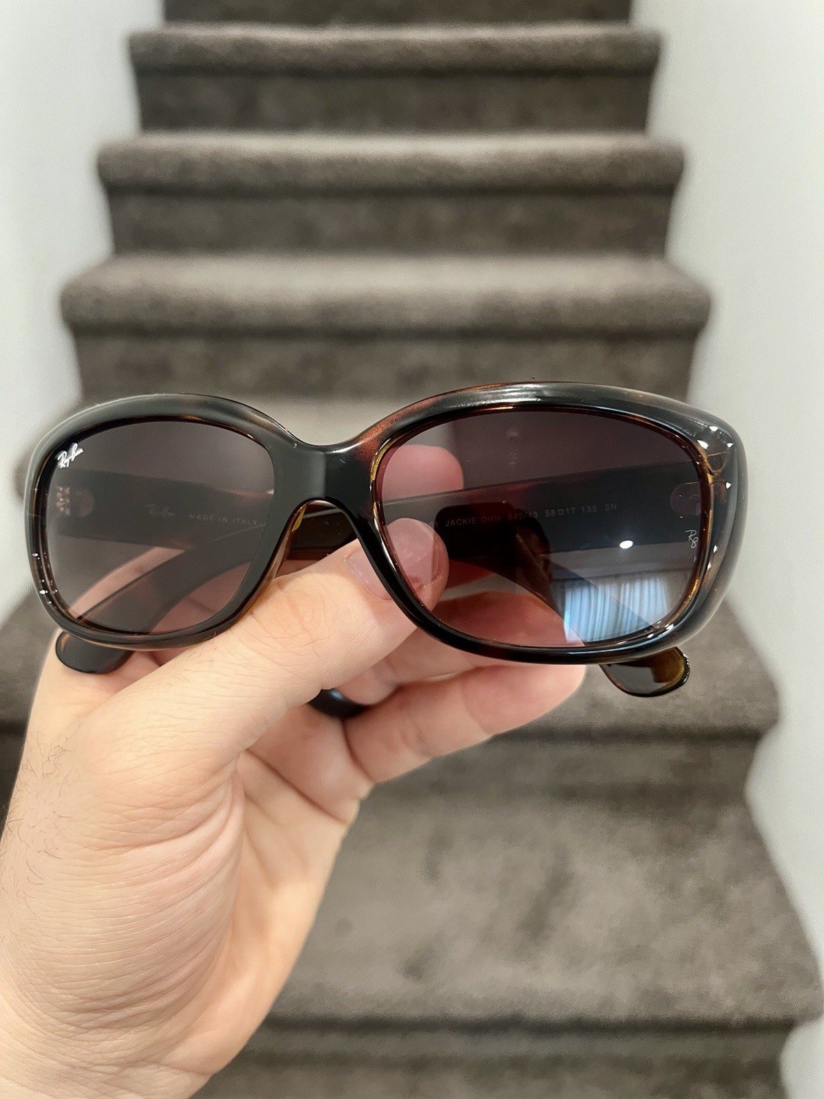 NEW Ray-Ban Jackie Ohh Light Havana/Brown Gradient 58 mm Sunglasses RB4101