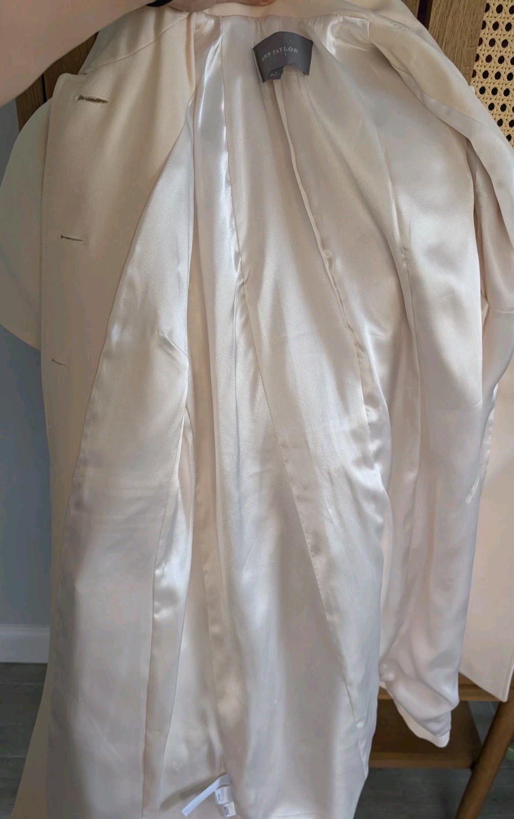 Ann Taylor Blush Dress wool Coat Button Front SzM/4