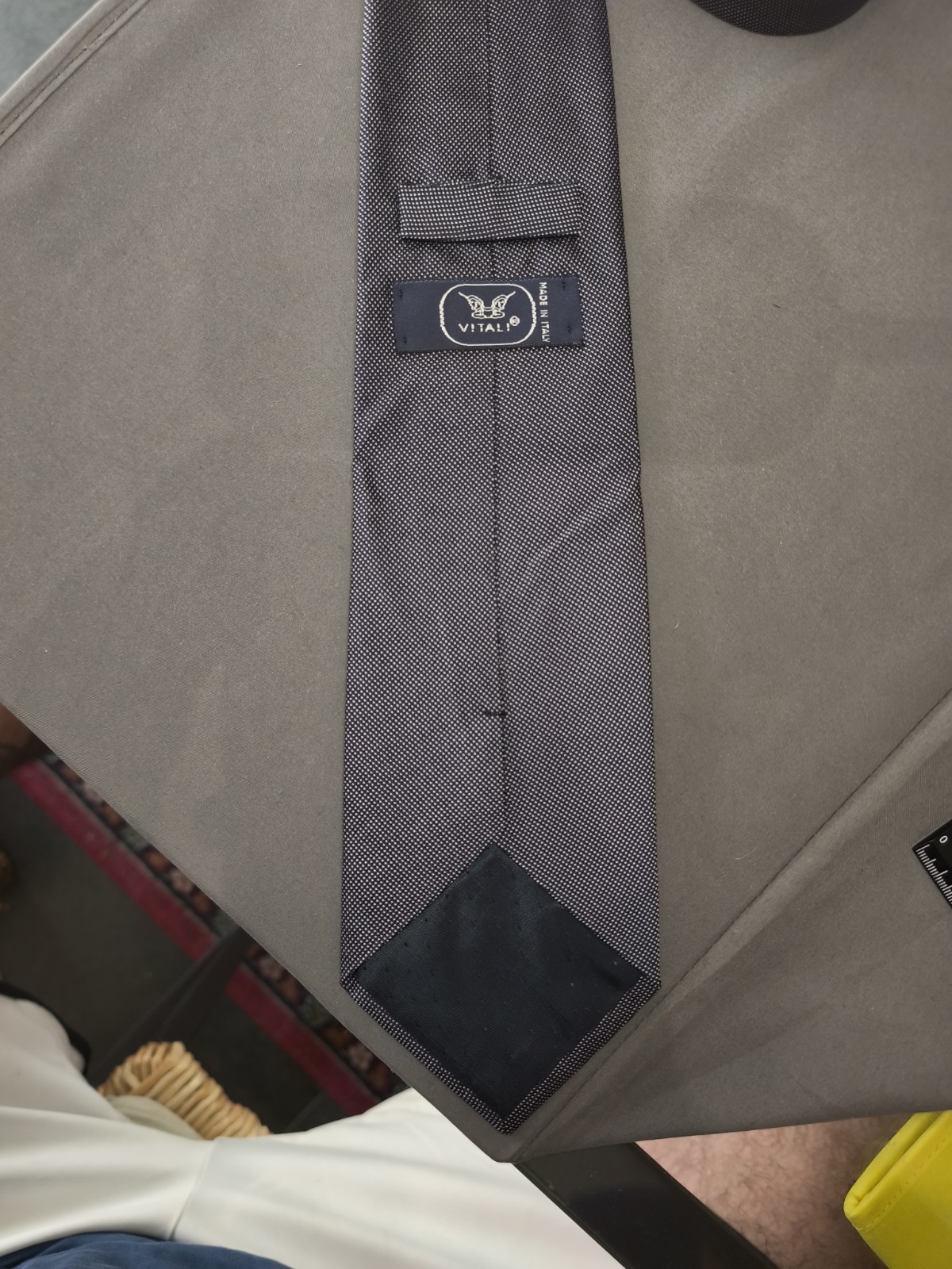 Vitali – Solid Color Jacquard Silk Tie Made in Italy