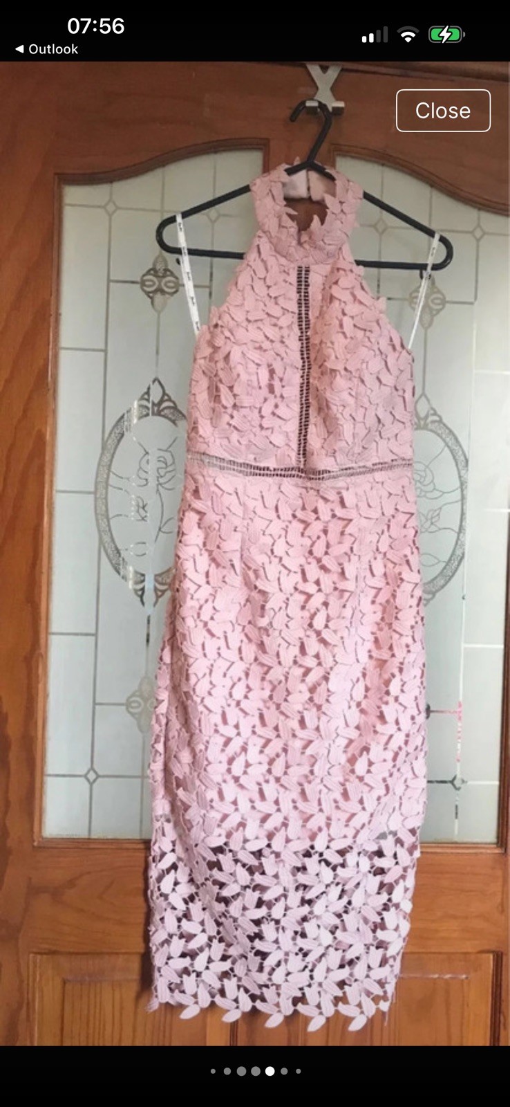 Ladies BARDOT @ Debenhams leaf net dusky pink dress size xs6 new with tags