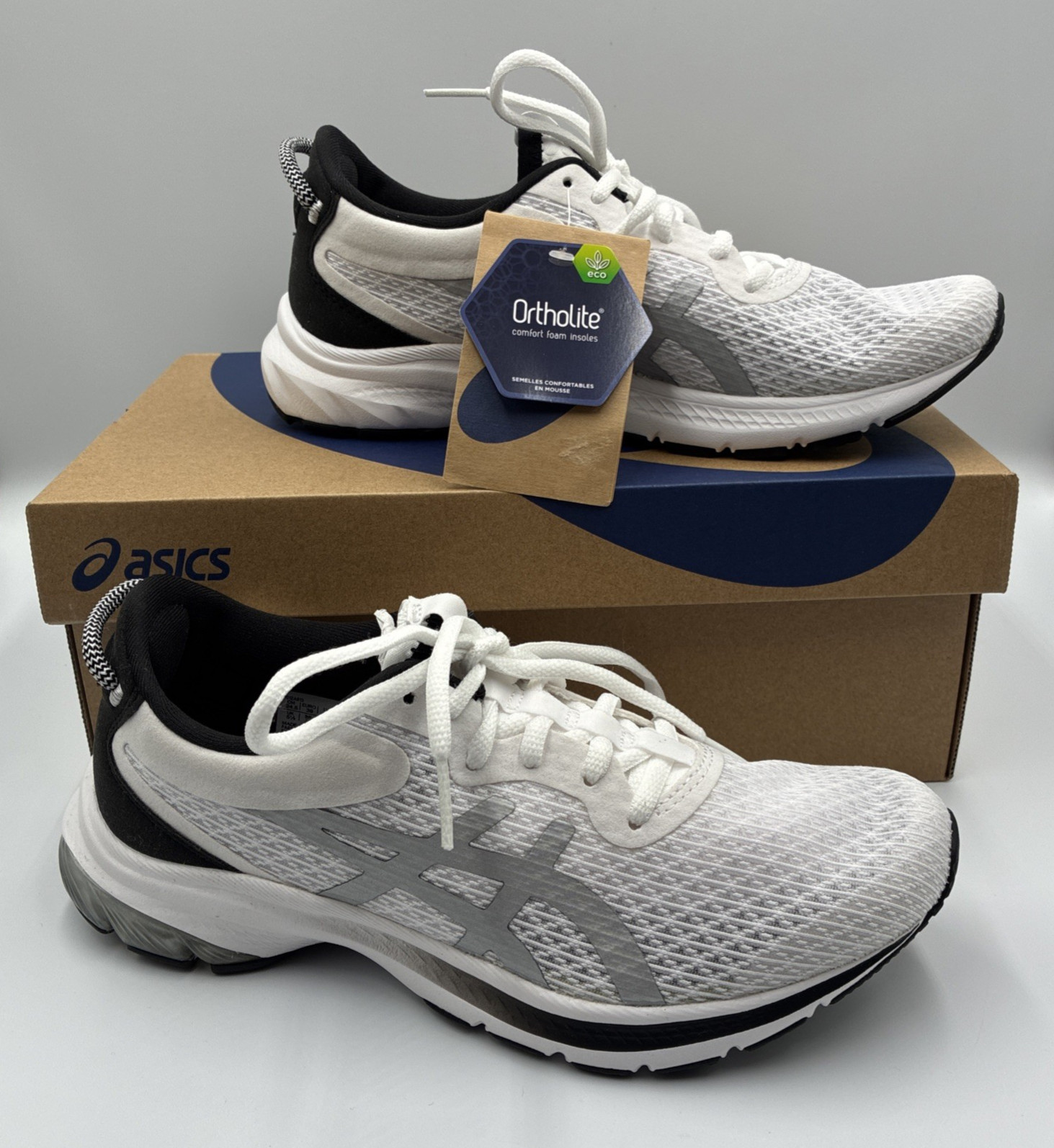 ASICS GEL-Kumo Lyte 2 White/Pure Silver Womens Sneaker Sz 7.5 New in Box w/tags