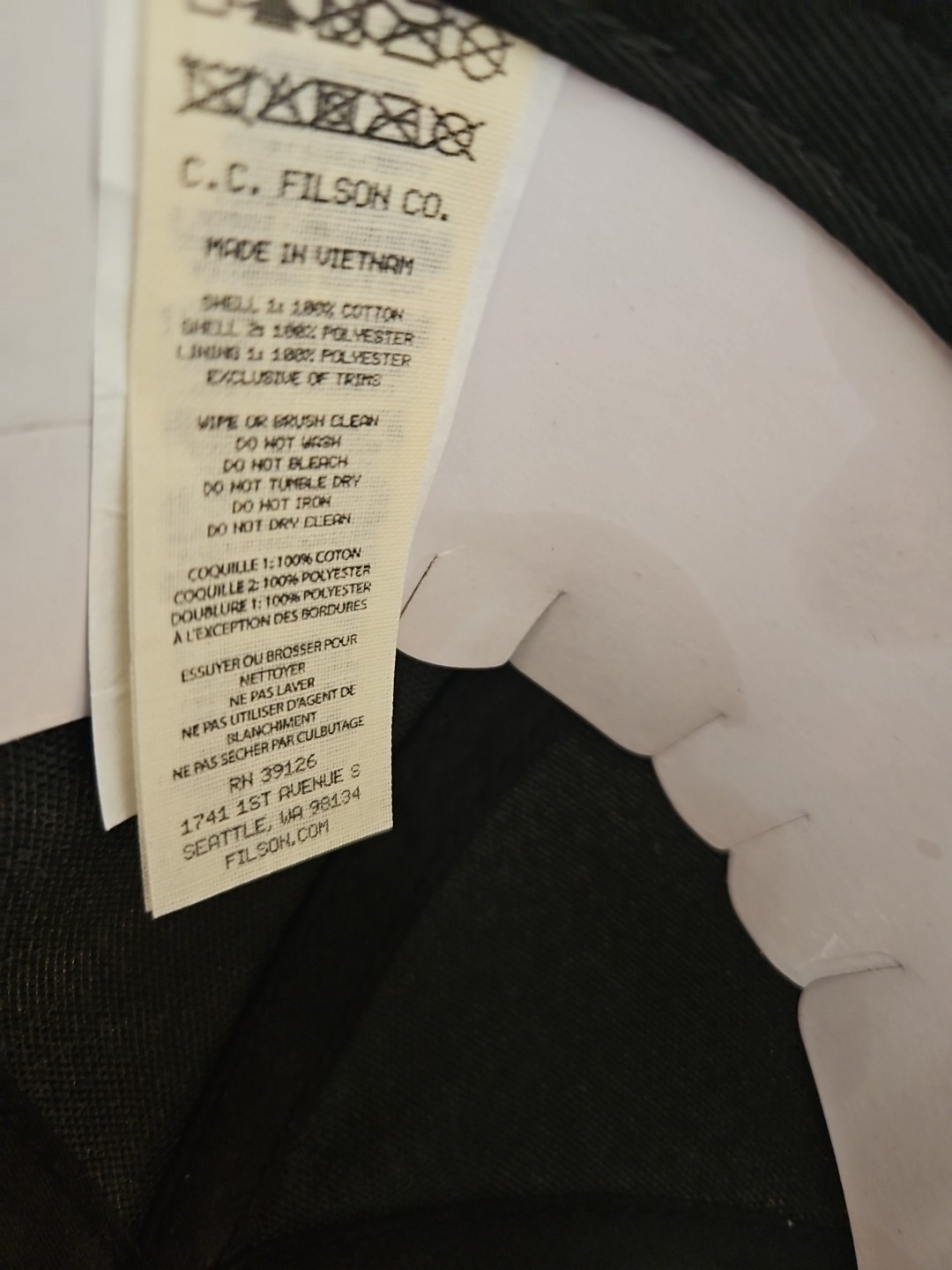 Filson Logger Tin Cloth Mesh Back Cap. Dark Tan.
