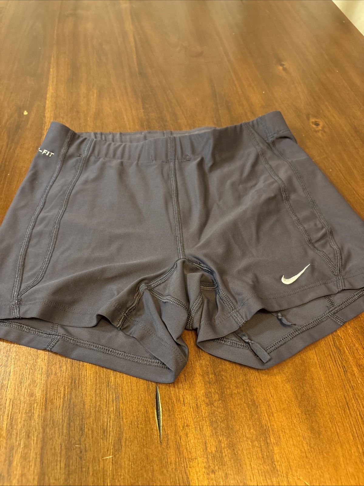 Nike Dri-FIT Women’s Compression Shorts Gray Size Medium 92% Nylon 8% Spandex