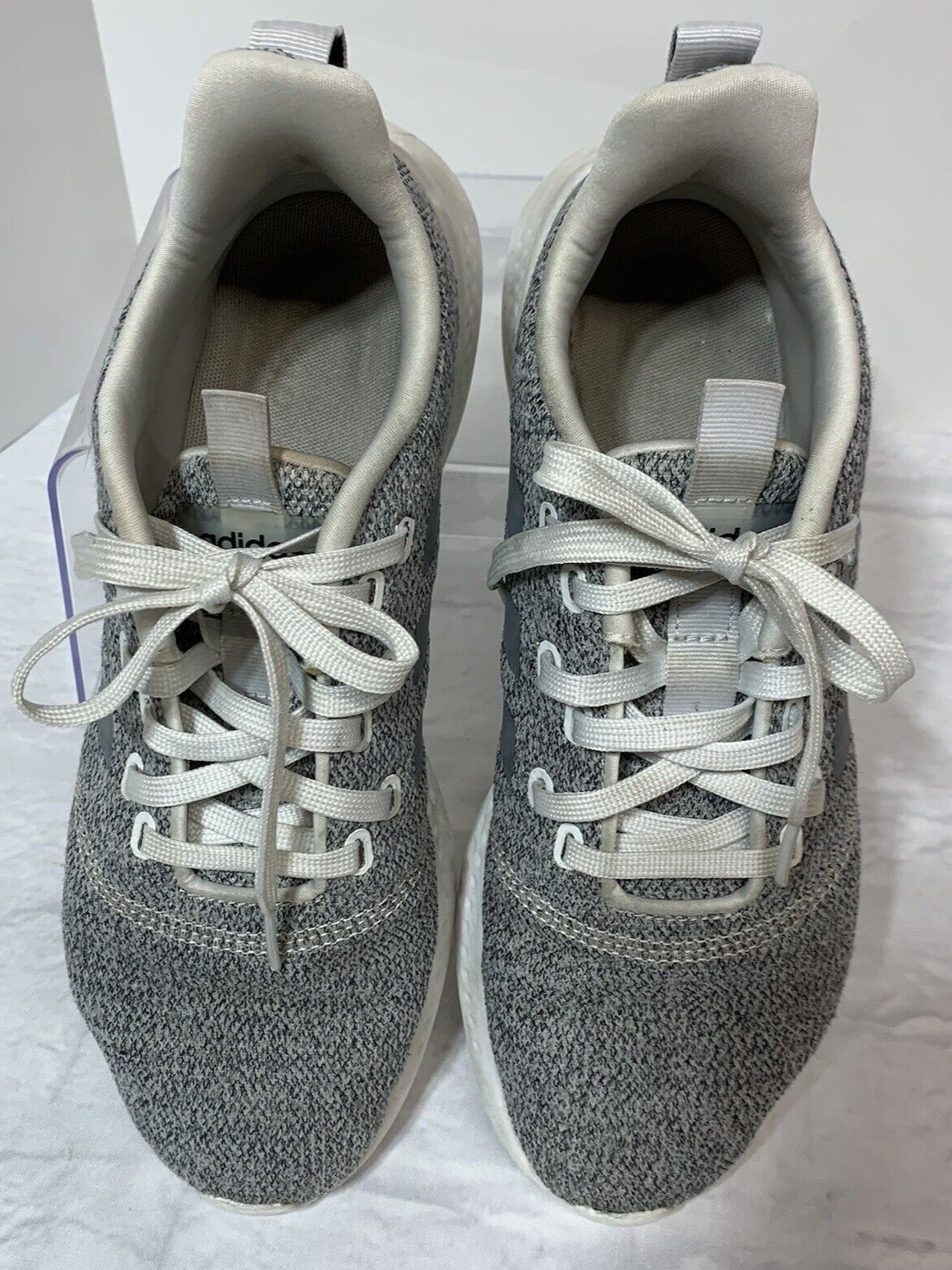 Women’s Adidas Pure Motion FY8223 Sneaker Grey White Knit Shoes Size 9