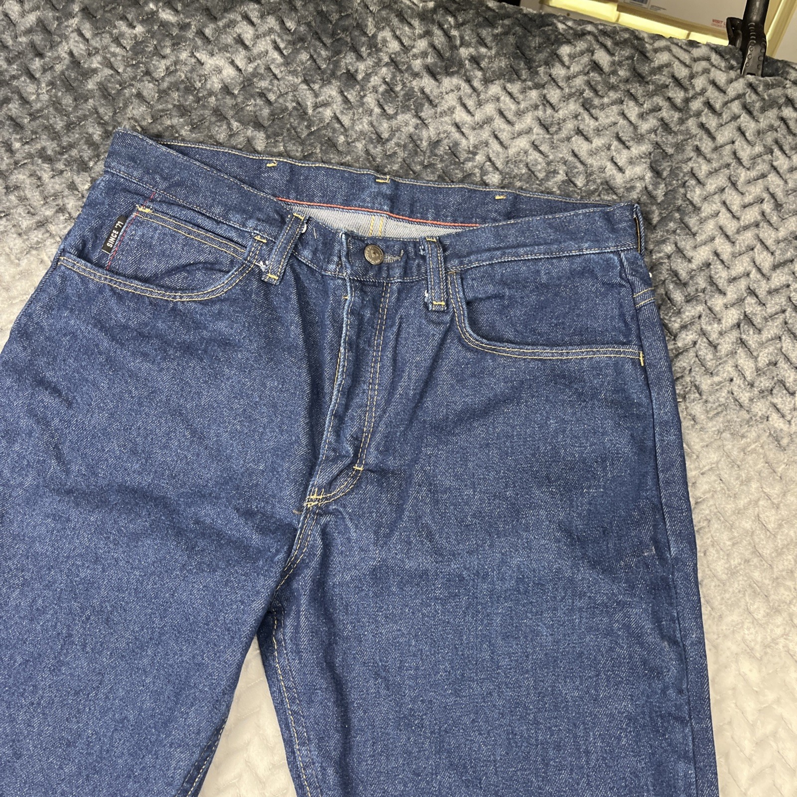 NWT Bulwark FR Flame Resistant Jeans Mens Size 34×34 Blue Straight (Tag 34x37U)