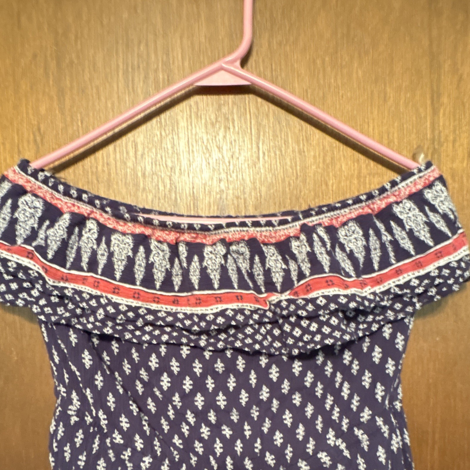 Mudd vintage Y2K Off-the-Shoulder Geometric Romper Large
