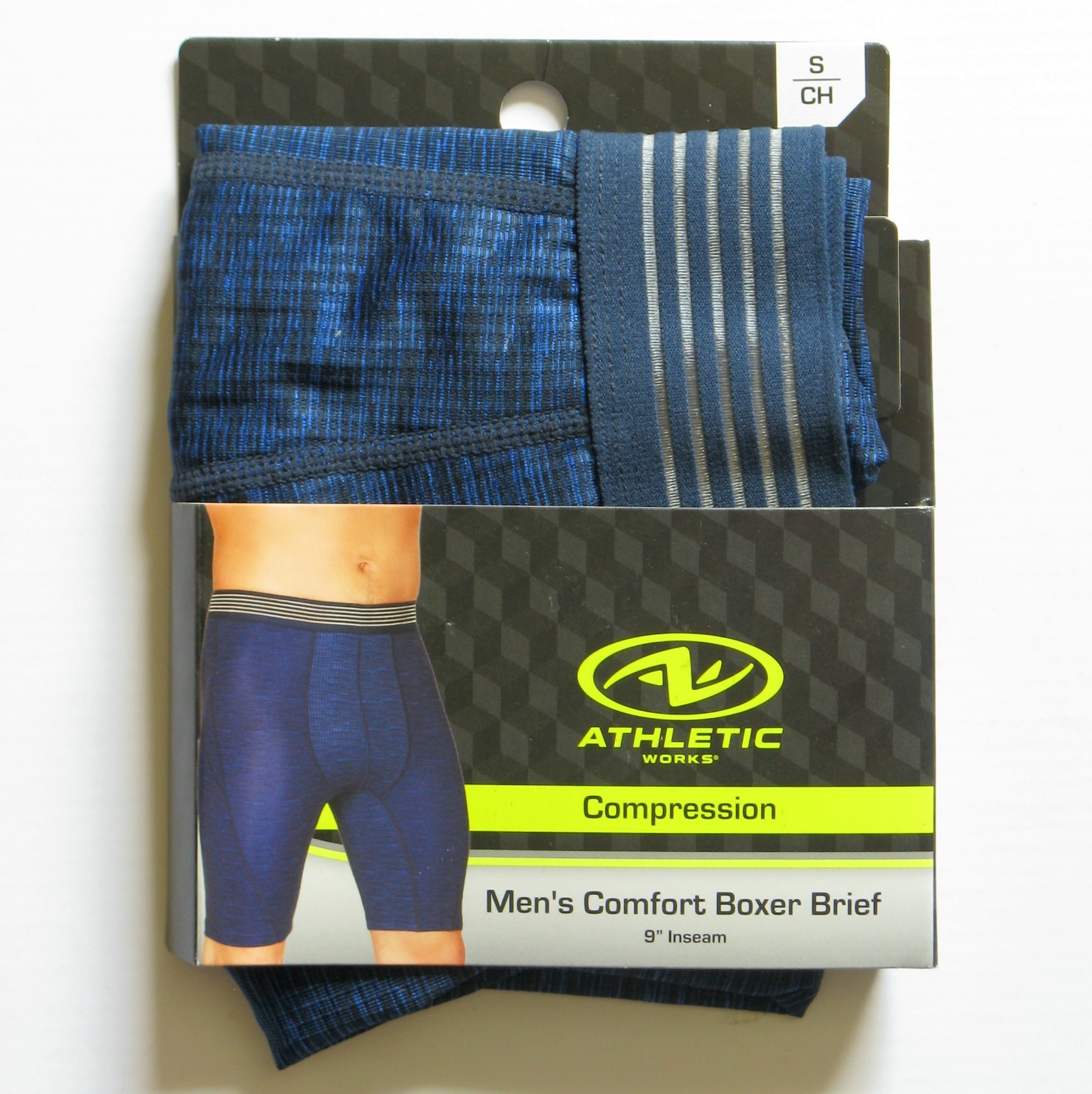 Athletic Works Compression Men’s Comfort Boxer Brief. Size S, 28″-30″ Waist