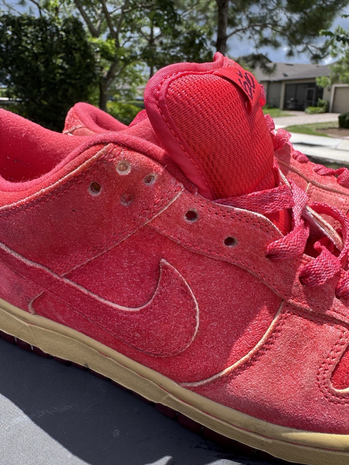 Nike Dunk Low 6.0 Red Suede 314141-614 Women’s 9.5 / Men’s 8 Vintage Skate