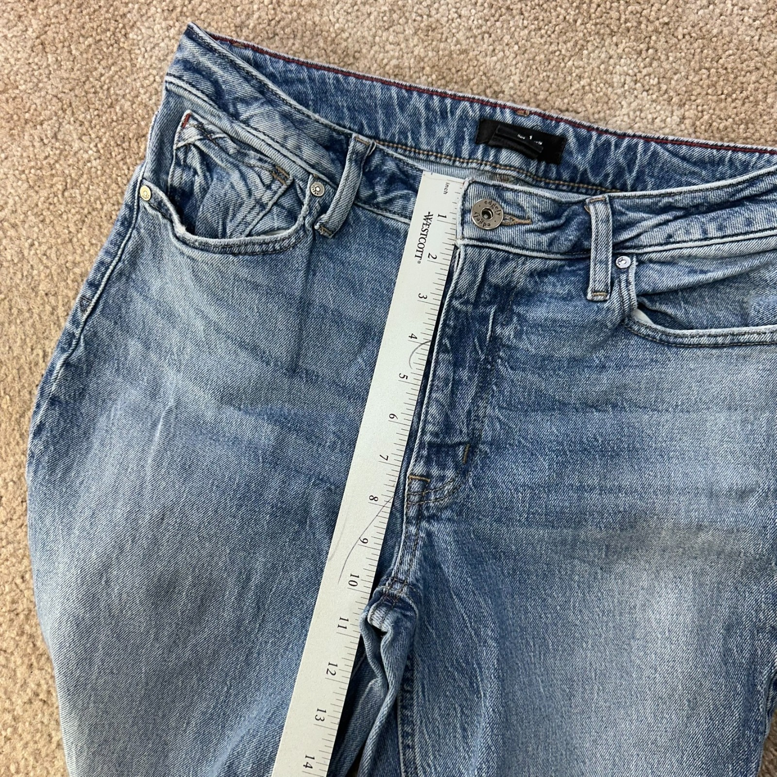 Edgely Mid Rise Flare Jeans Women’s 12s Blue Denim Stretch