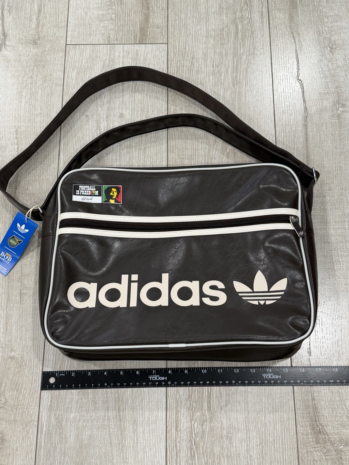 Adidas Originals Bob Marley Airliner Messenger Brown Retro Bag Jamaica Soccer
