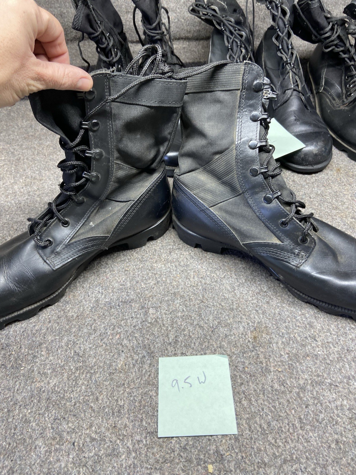 Men’s Leather Canvas Boots Tactical Vietnam-Style Jungle Army-Various Sizes Used