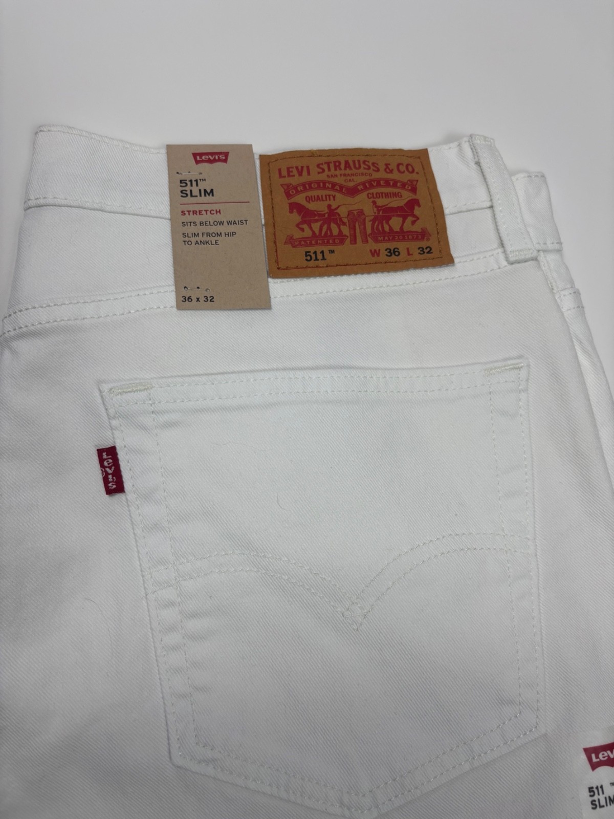 Levi’s 511 Slim White Men’s Jeans New With Tags