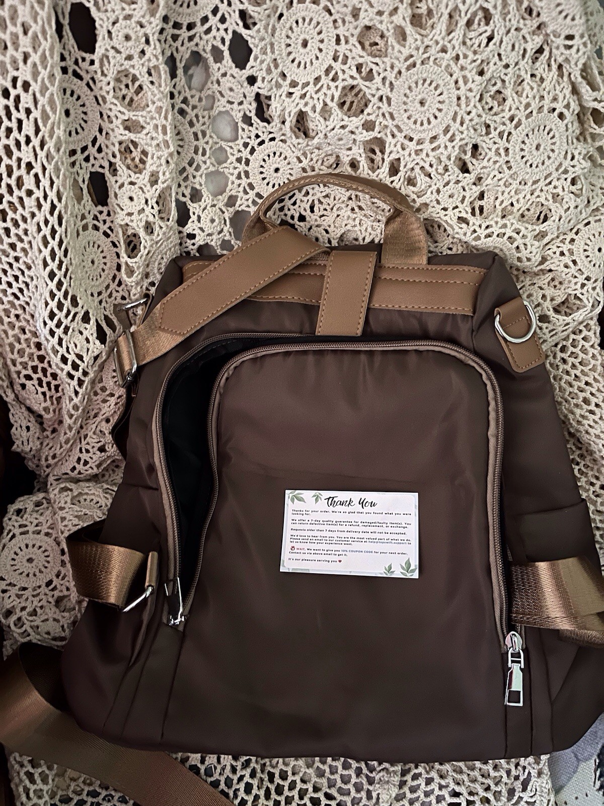 Topswift Brand New Backpack Never Used Brown Color Adjustable Straps