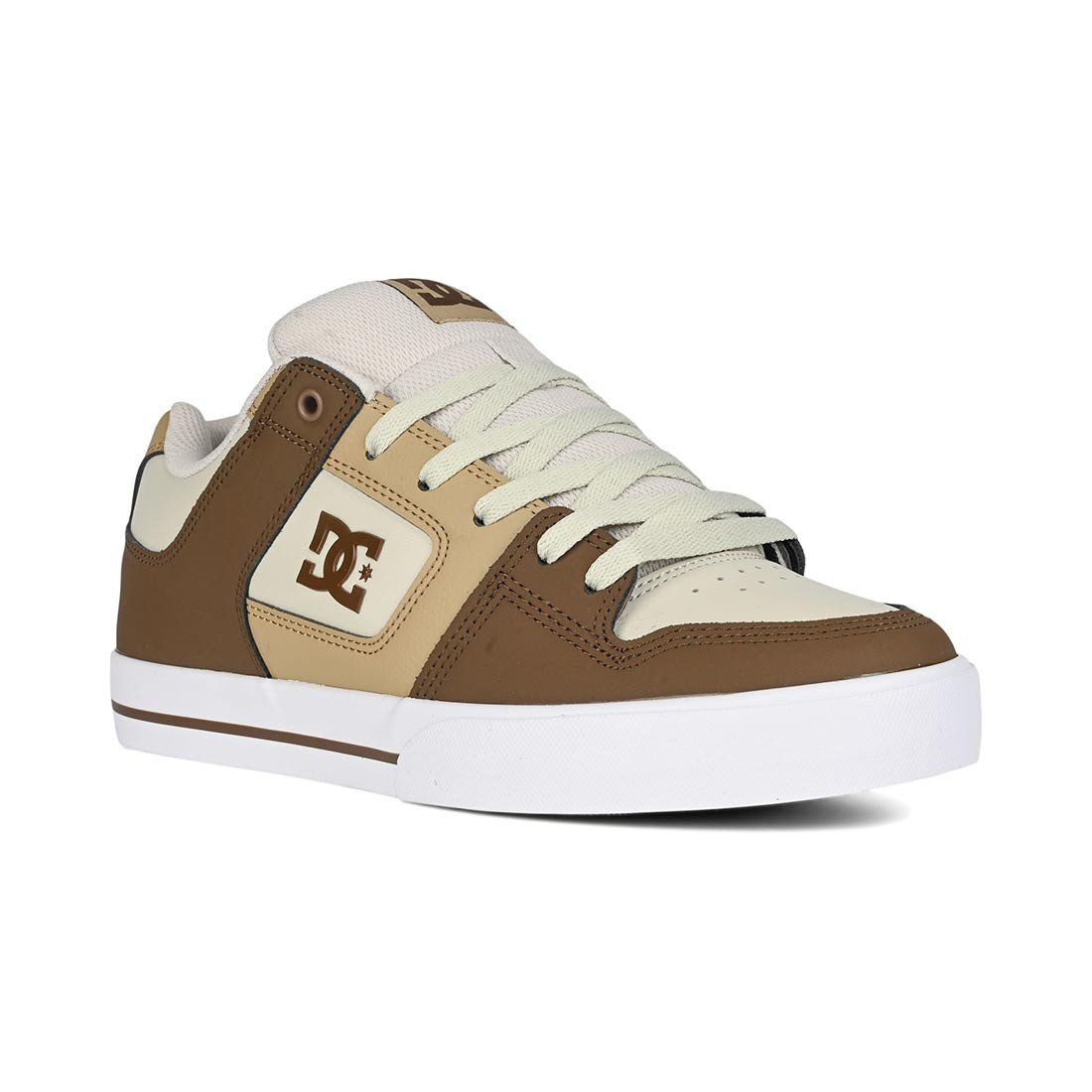 DC Pure Skate Shoes – Brown/Tan/Off White