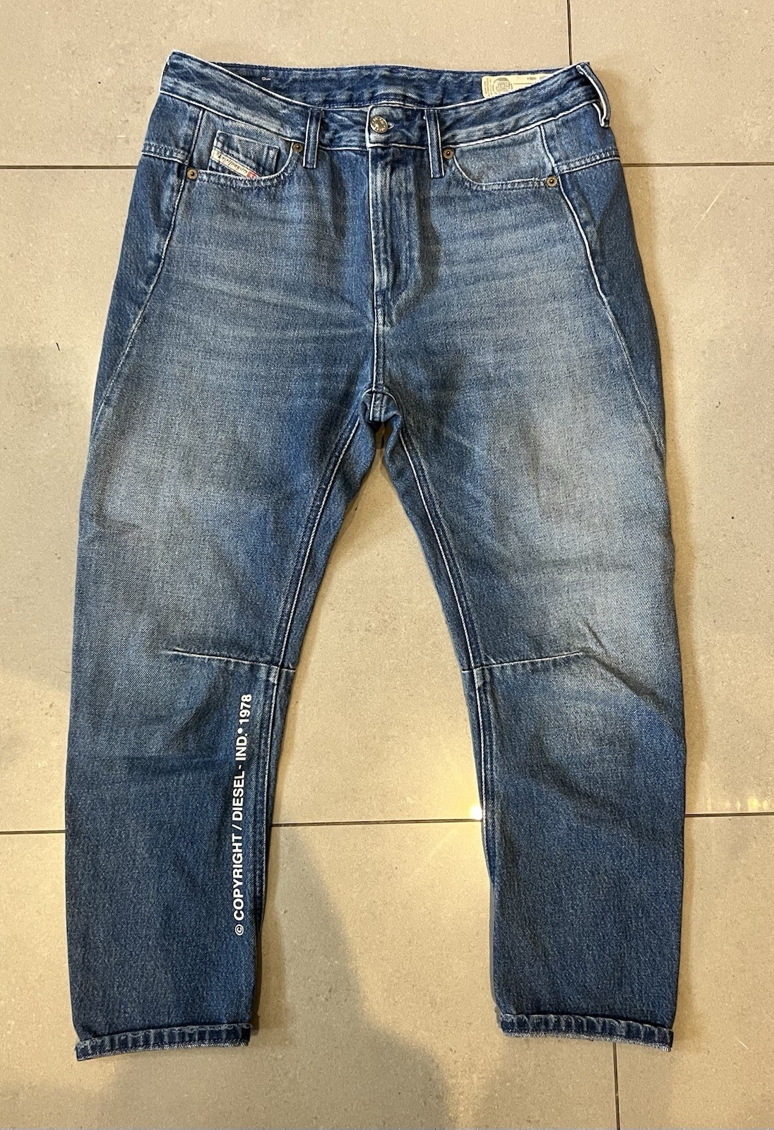 Diesel Fayza Next F Jeans Blue Denim Low Waist Boyfriend W27 L30