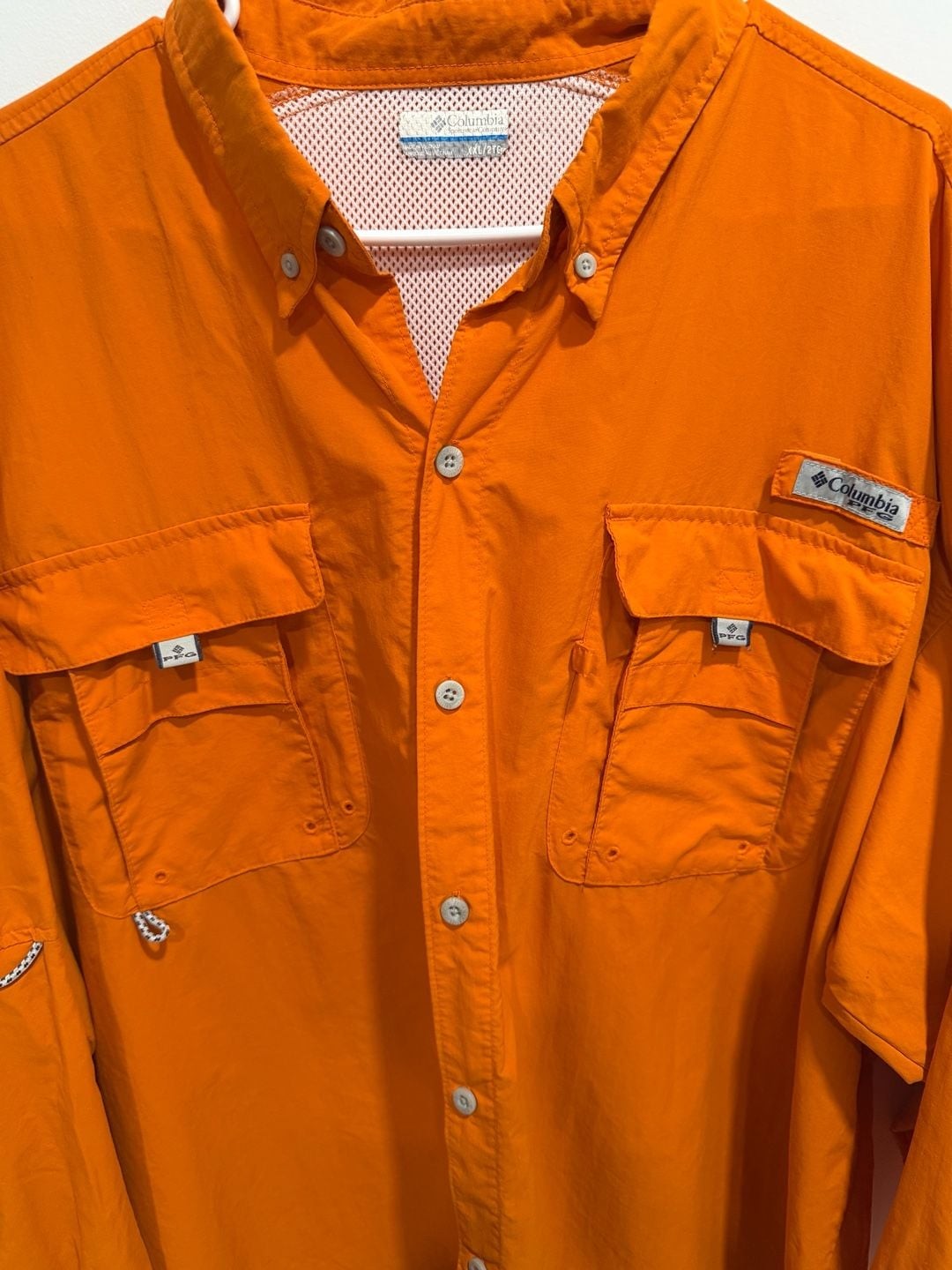 Columbia PFG Omni-Shade Long Sleeve Vented Fishing Shirt – Orange