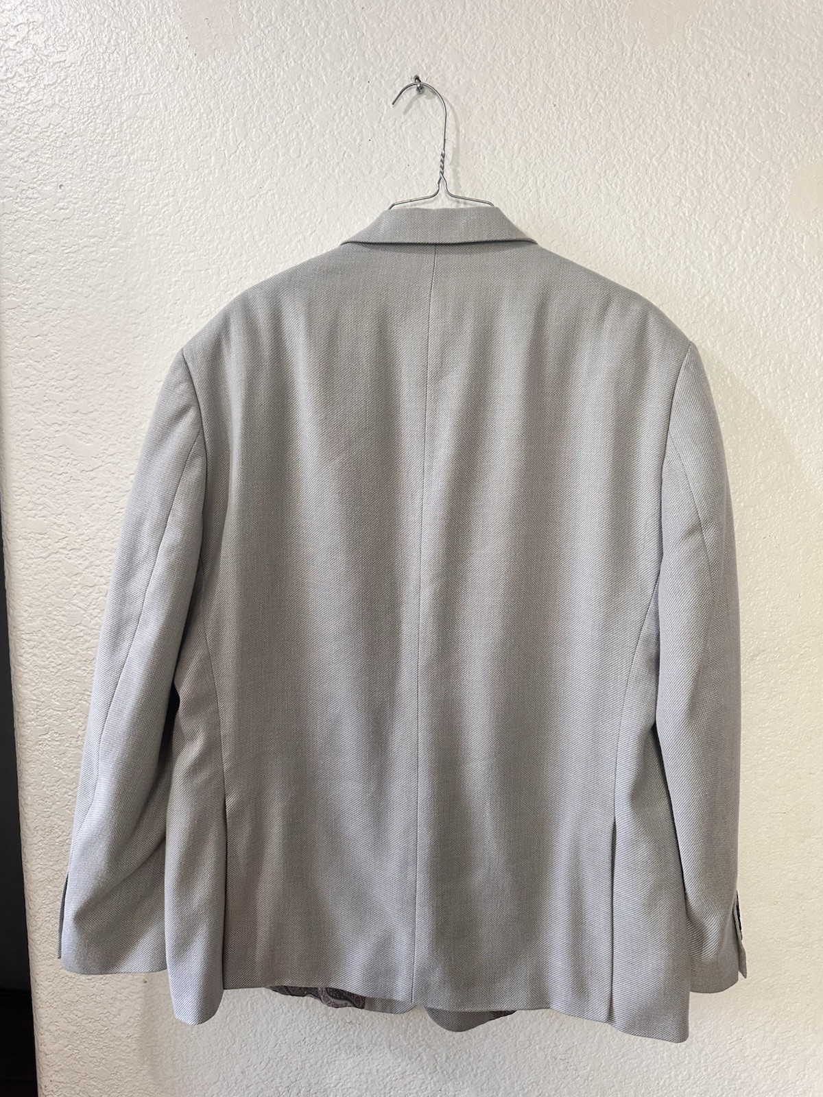 Men’s Tallia Polyester Blend Two Button Light Gray Sport Coat Size XL
