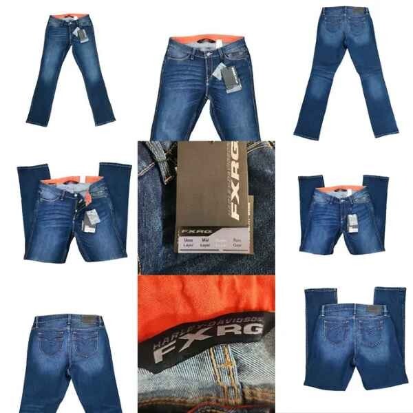 Harley Davidson Womens Jeans FXRG Armalith Denim Mid-Rise NWT 30 98268-19VW $295