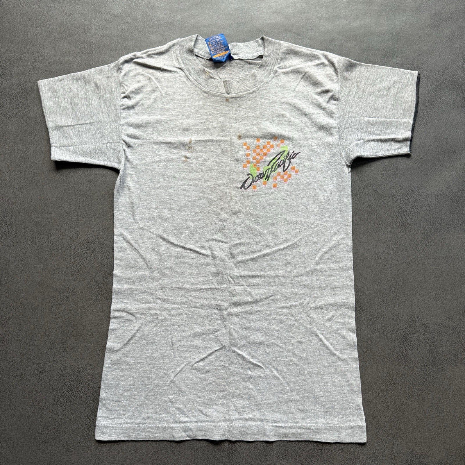 vintage 80s ocean pacific distressed faded graphic shirt