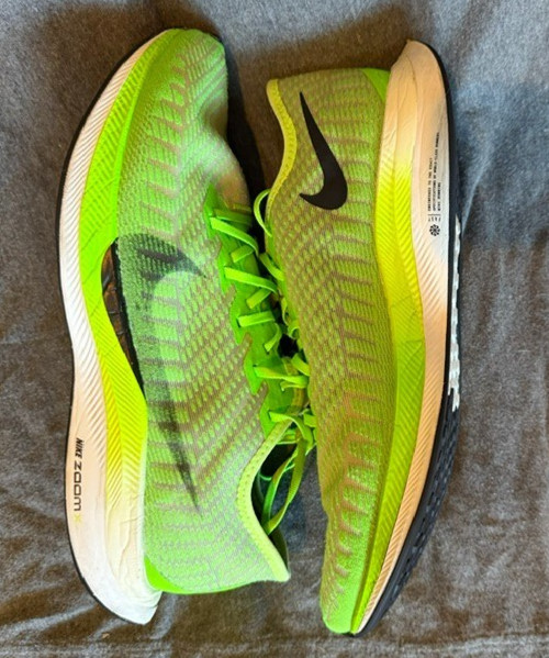 Nike Zoom Pegasus Turbo 2 Volt Green Running Shoes Mens 11.5 Trainer Sneaker